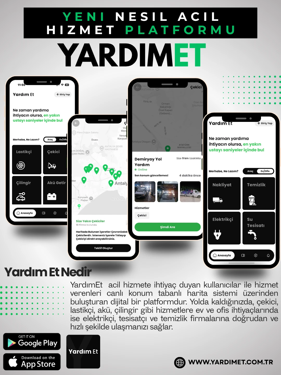 Yardımet — yeni nesil acil hizmet platformu. Uygulamayı indir.